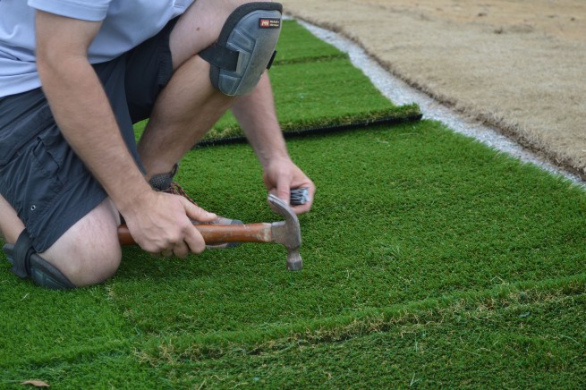 San Francisco artificial grass installation - infill